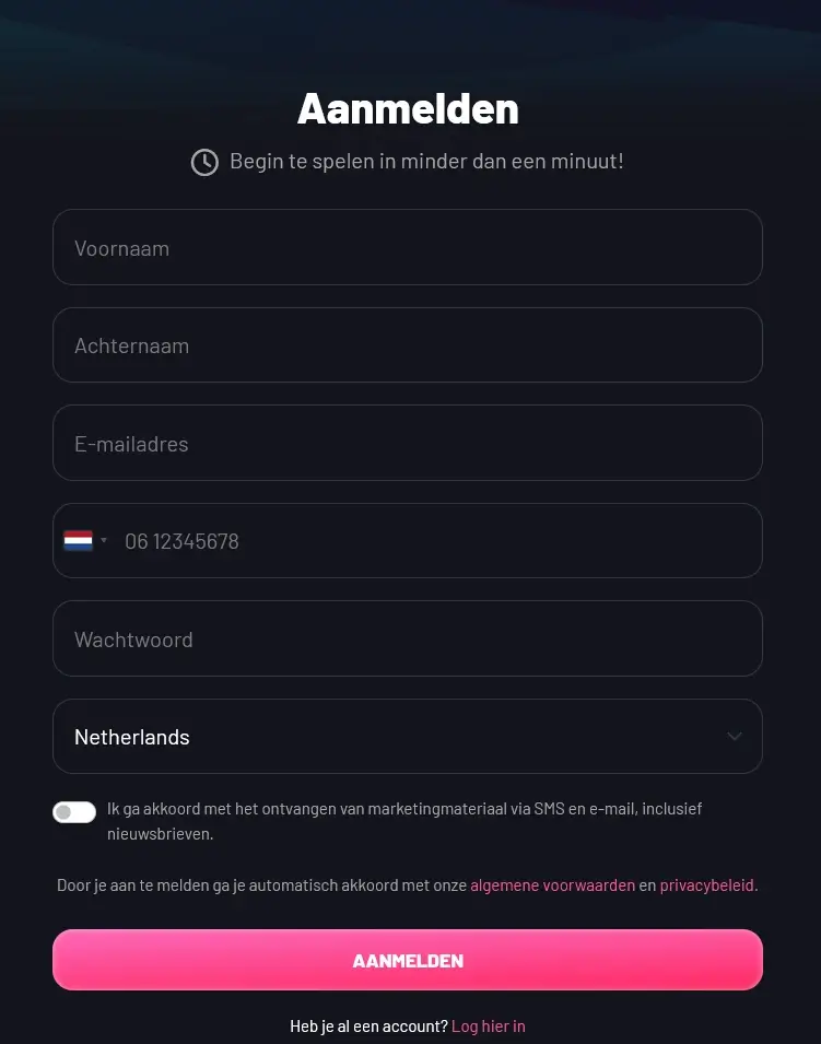 Seven Casino registratie